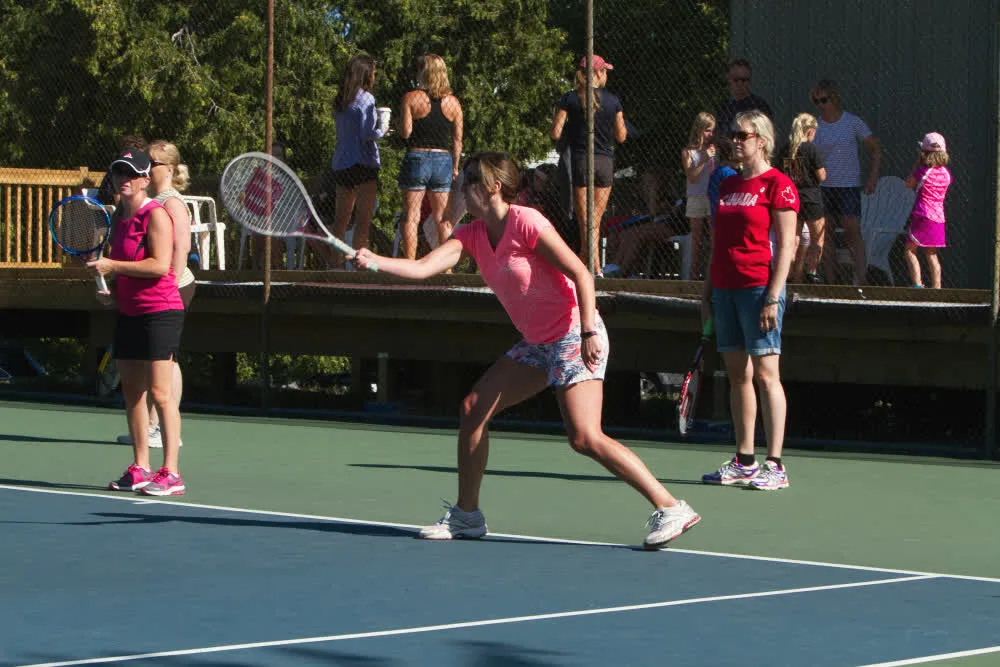 Players on the courts at the Southampton Tennis Club